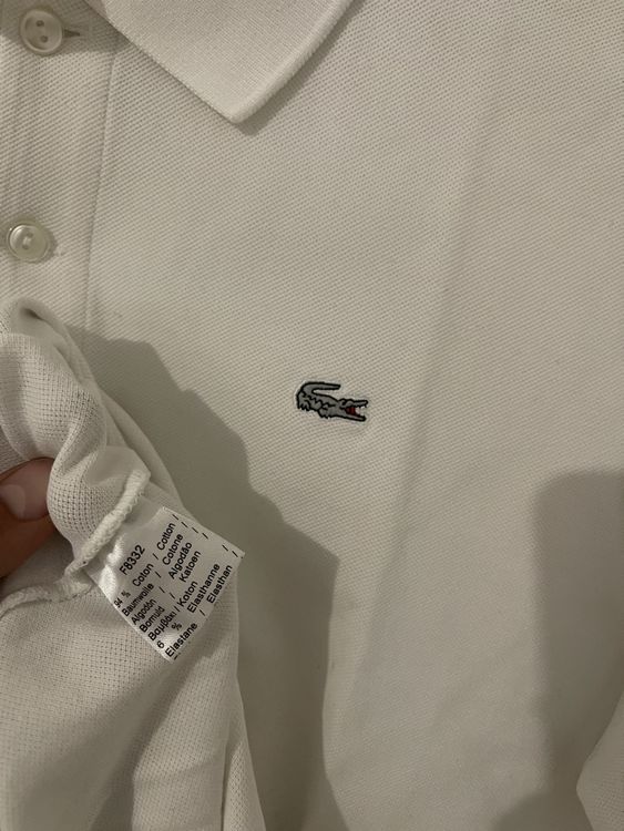 Lacoste Poloshirt Weiss, Grösse fit M, Oryginal (Gebraucht) in