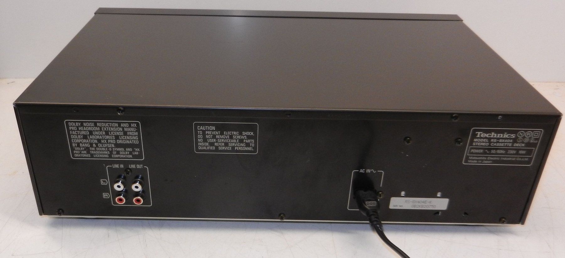 Technics Aufnahmegeräte: Technics Tape-Deck RS-BX404 – Gebraucht aus Männedorf von livesteam 4