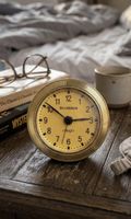 Charmant réveil de voyage vintage Bucherer "niteglo"