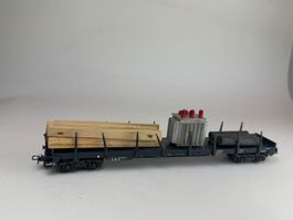 Liliput Rungenwagon mit Ladung Transformator Holz