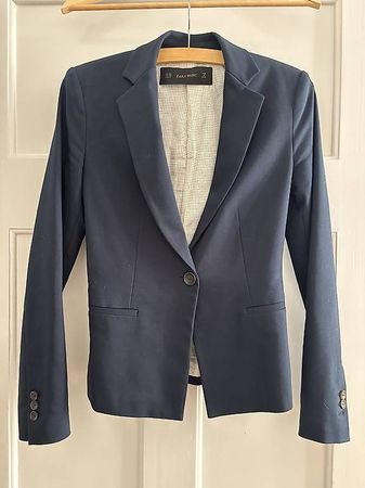 Basic Zara Blazer, dunkelblau, Grösse XS
