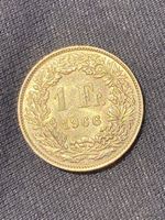 1 Schweizer Franken Silber Münze Jahrgang 1966