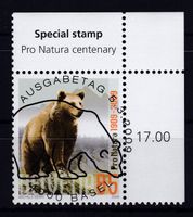 2009, 100 JAHRE PRO NATURA, BRAUNBÄR, ET-VOLLSTEMPEL