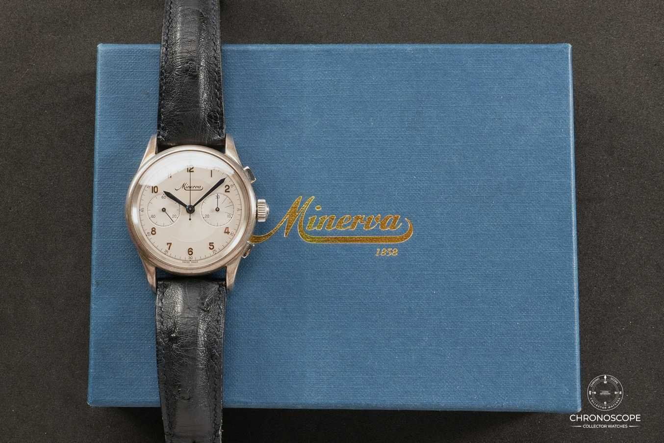 Orologi: Minerva AVUS II Chronograph Reference S22-A8A – Full Set – Usato da Luzern venduto da ChronoScope6004 1