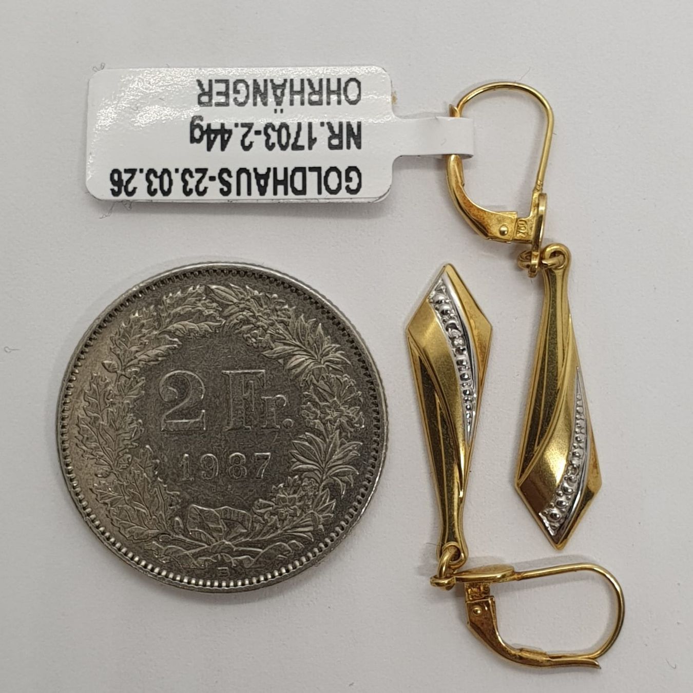 Ohrringe & -stecker: Echt 18K Gold Ohrhänger – Gebraucht aus Luzern von Goldhaus-Luzern 2