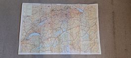 Antike Landkarte Schweiz Velokarte 1956 guter Zustand