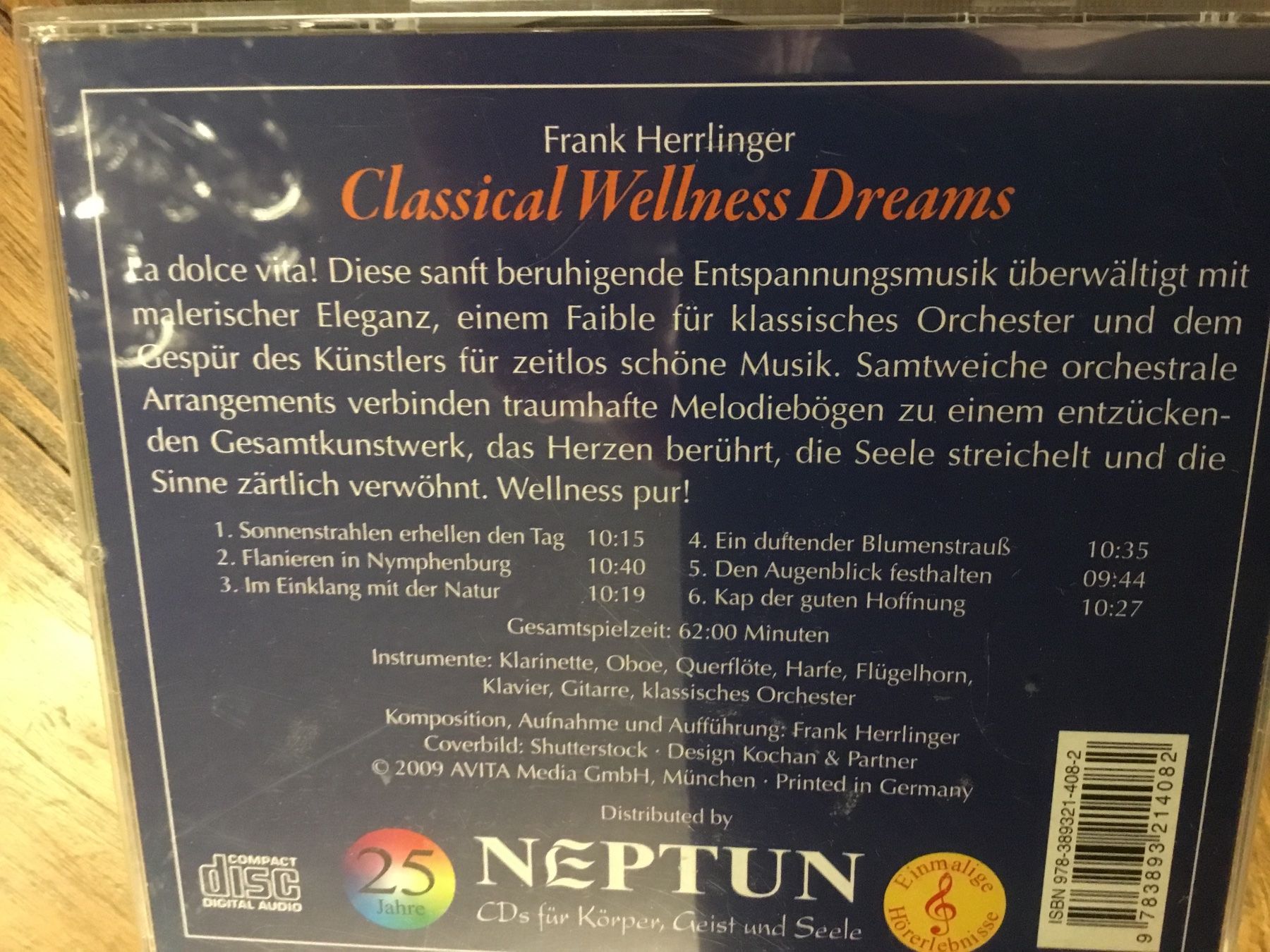 CD: Frank Herrlinger - Classical Wellness Dreams CD – Usato da Thierachern venduto da sweden08 1