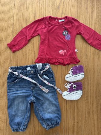 Baby Set Oberteil Jeans und Finkli gebraucht