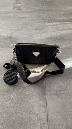 Mollerus Tasche Schwarz/Gold – gebraucht, gut erhalten