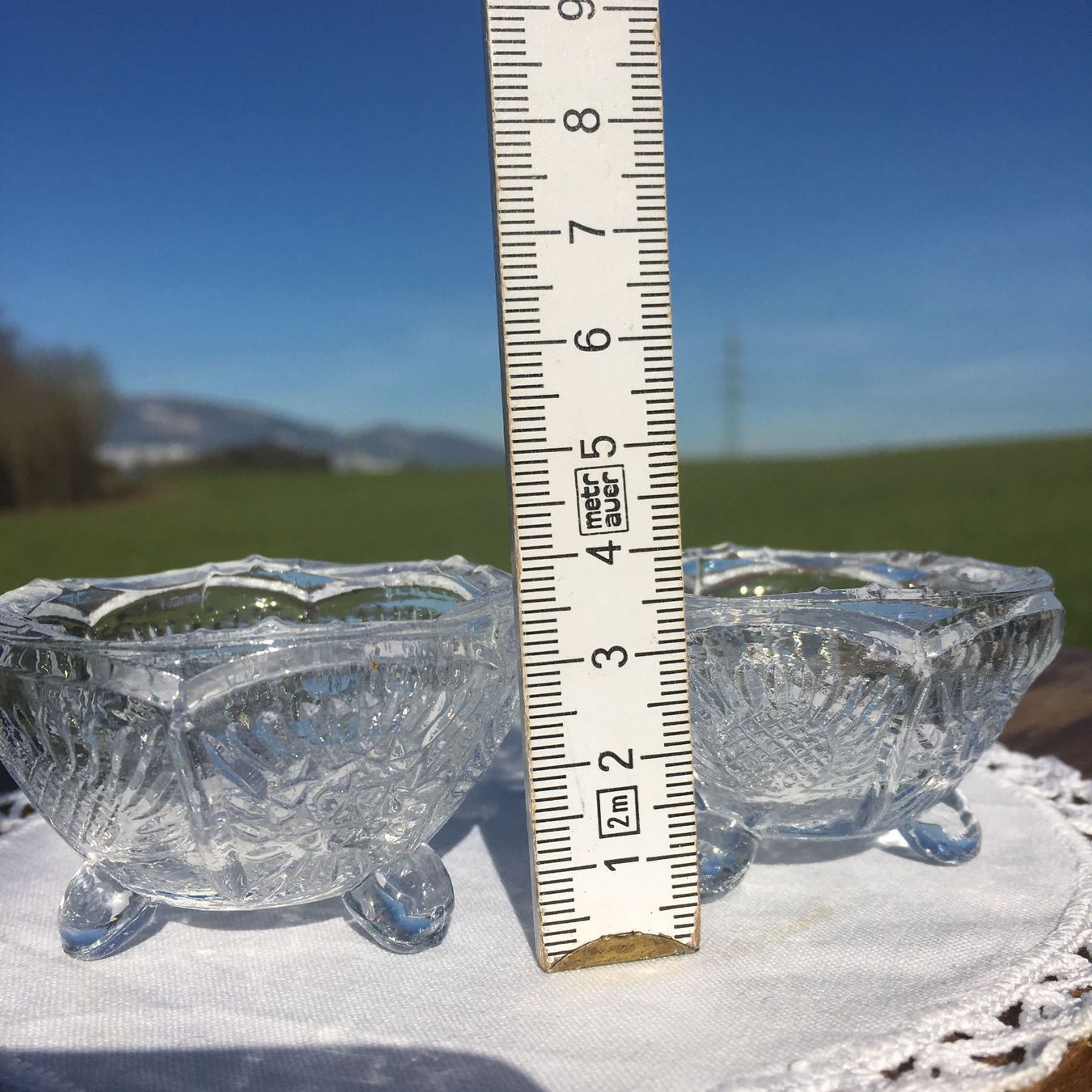 Bicchieri: 2 PRESSGLASSCHÄLCHEN MENAGE SALZ UND PFEFFER – Usato da Subingen venduto da ArtBead 3