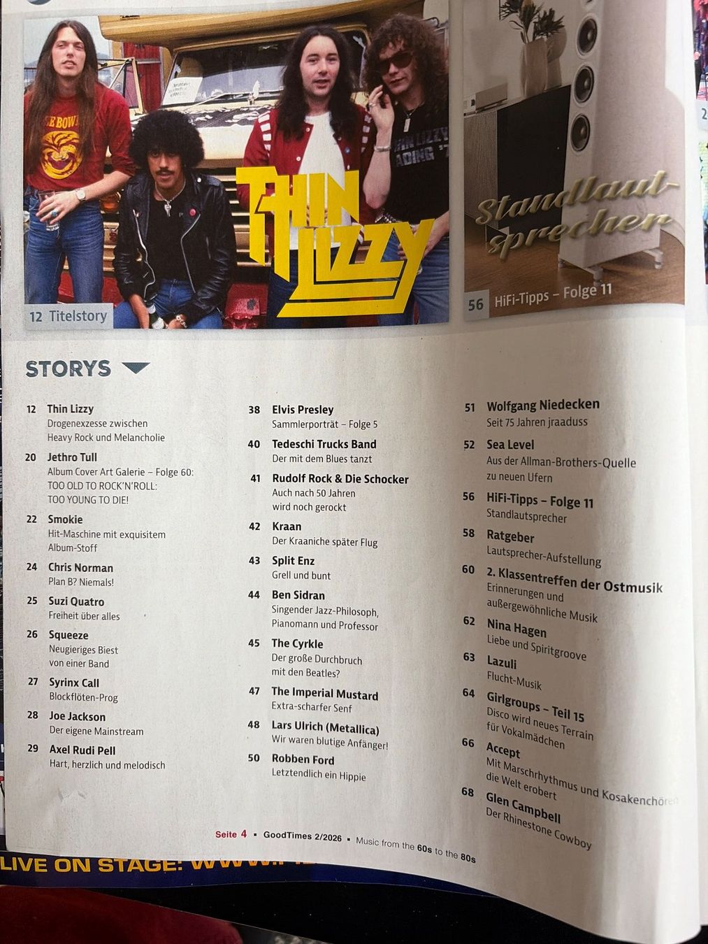 Revues & Magazines: THIN LIZZY – D'occasion à Aeschi SO par Stones55 1