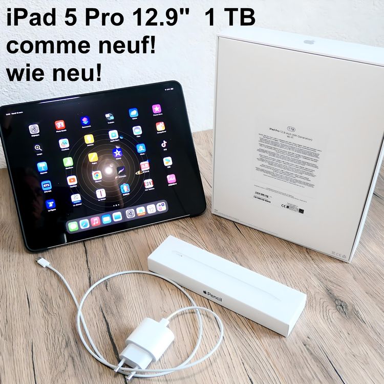 Apple iPad Pro 12.9” 1TB WiFi 5Gen.(2021)+Pencil quasi neuf 