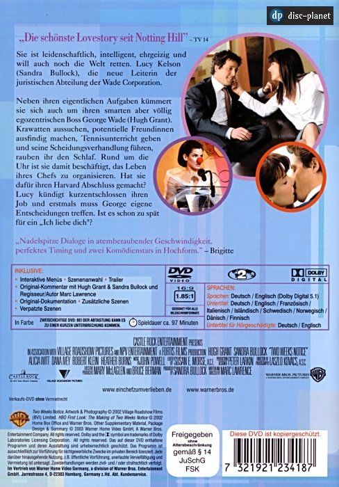 Tutti i DVDs: DVD - Ein Chef zum Verlieben (2002) – Usato da Embrach venduto da disc-planet 1