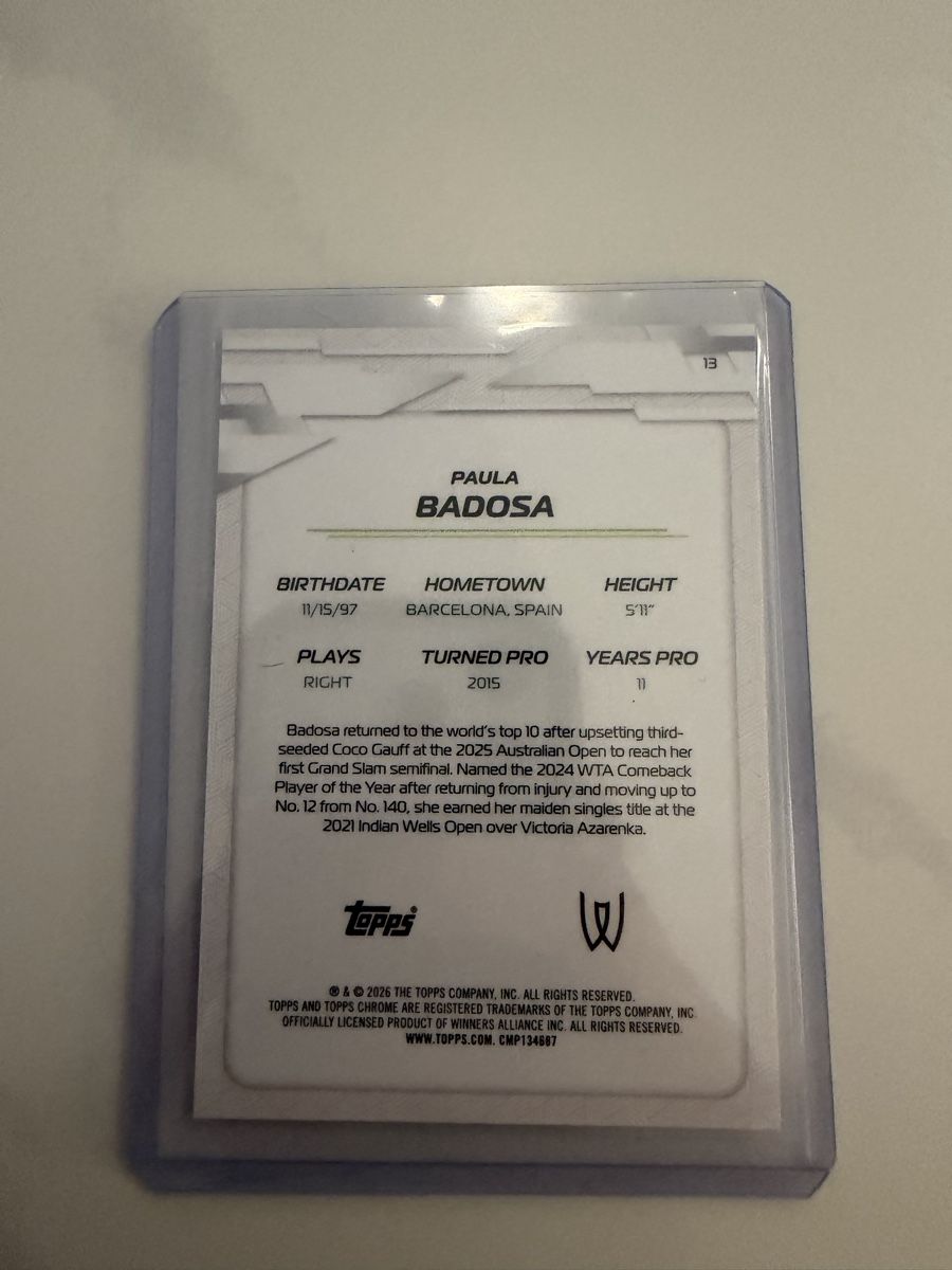 Topps Carte collezionabili: Topps Chrome Paula Badosa 12/99  – Usato da S. Antonino venduto da Mc2495 1
