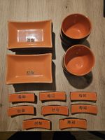 Oranges Sushi-Geschirr Set