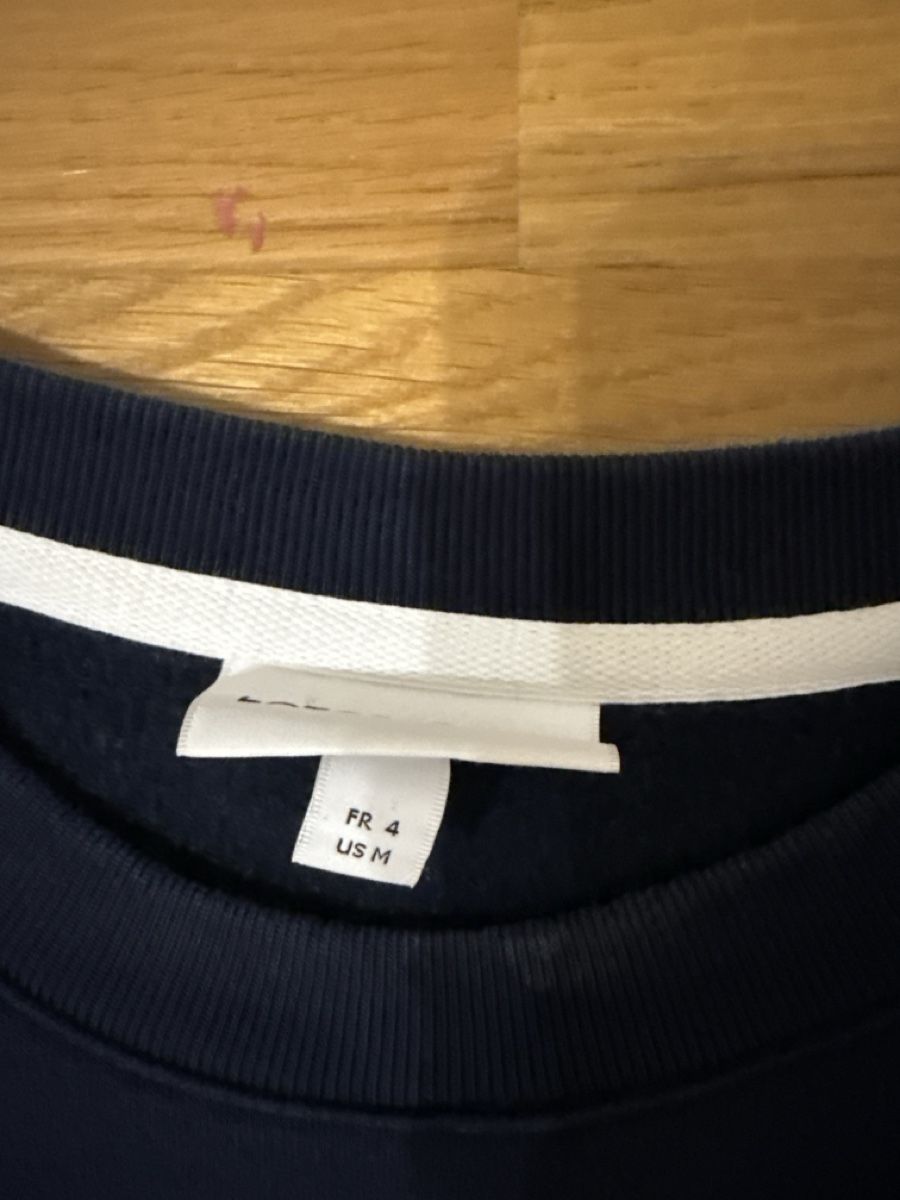 Lacoste Maglioni & Felpe: Pull Lacoste marine et blanc rayé, taille M – Usato da Vaux-sur-Morges venduto da GothamCity 1