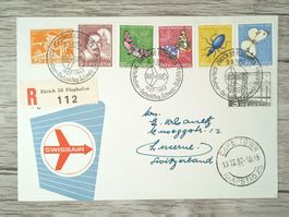 TR09 Enveloppe + Timbre Suisse 1957