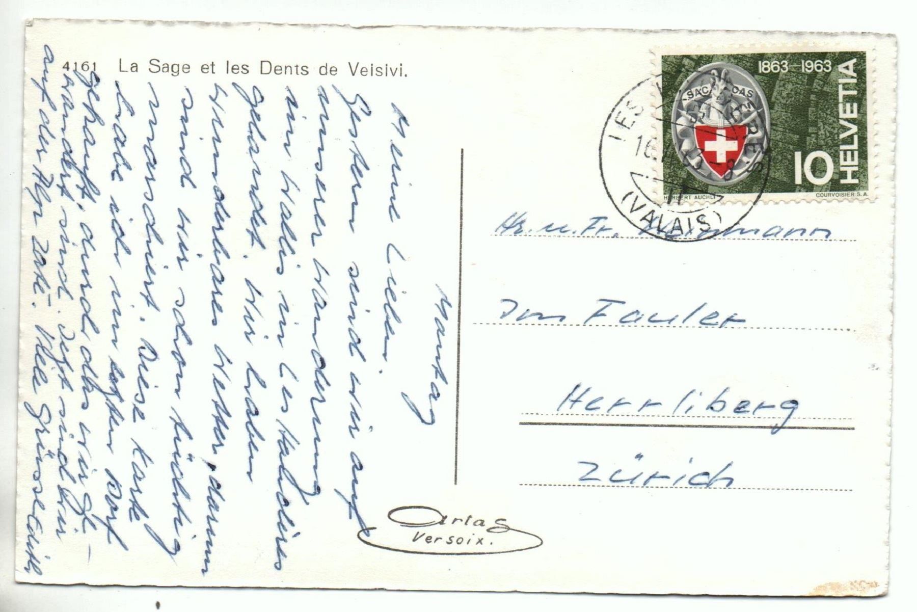 Cartoline postali: LA SAGE et les Dents de Veisivi – Usato da Jona venduto da philajona 1