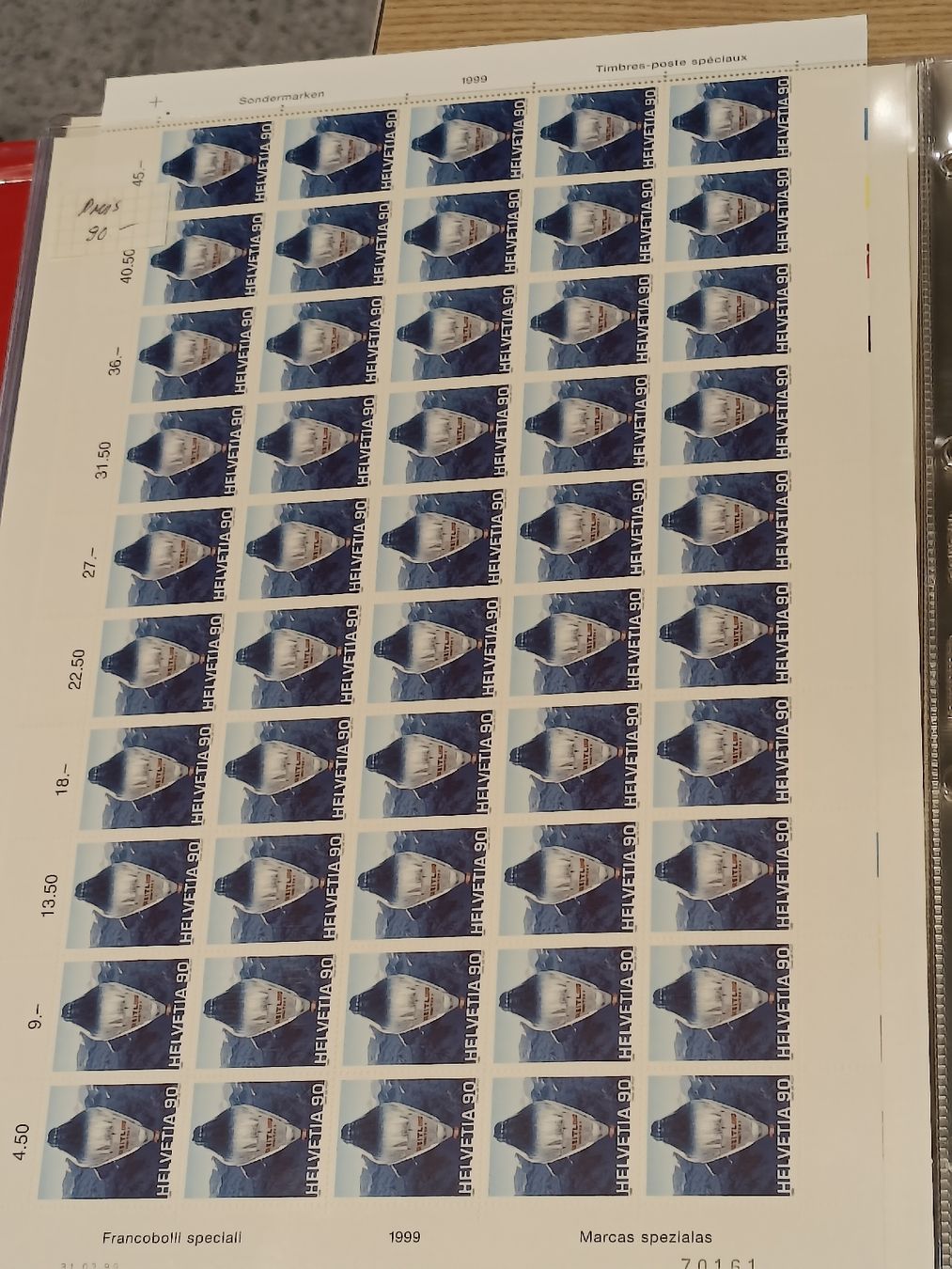 Alle Briefmarken: Frankaturware im Wert von 846.- alles Bogen Ware! – Gebraucht aus Brugg AG von Ente015 5