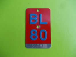 Velonummer / Fahrradnummer BL 80