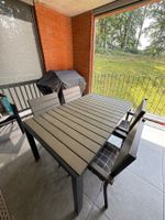 Gartenmöbelset, Tisch und 6 Stühle