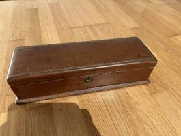 Antike Schmuckschatulle - Leder - Seide