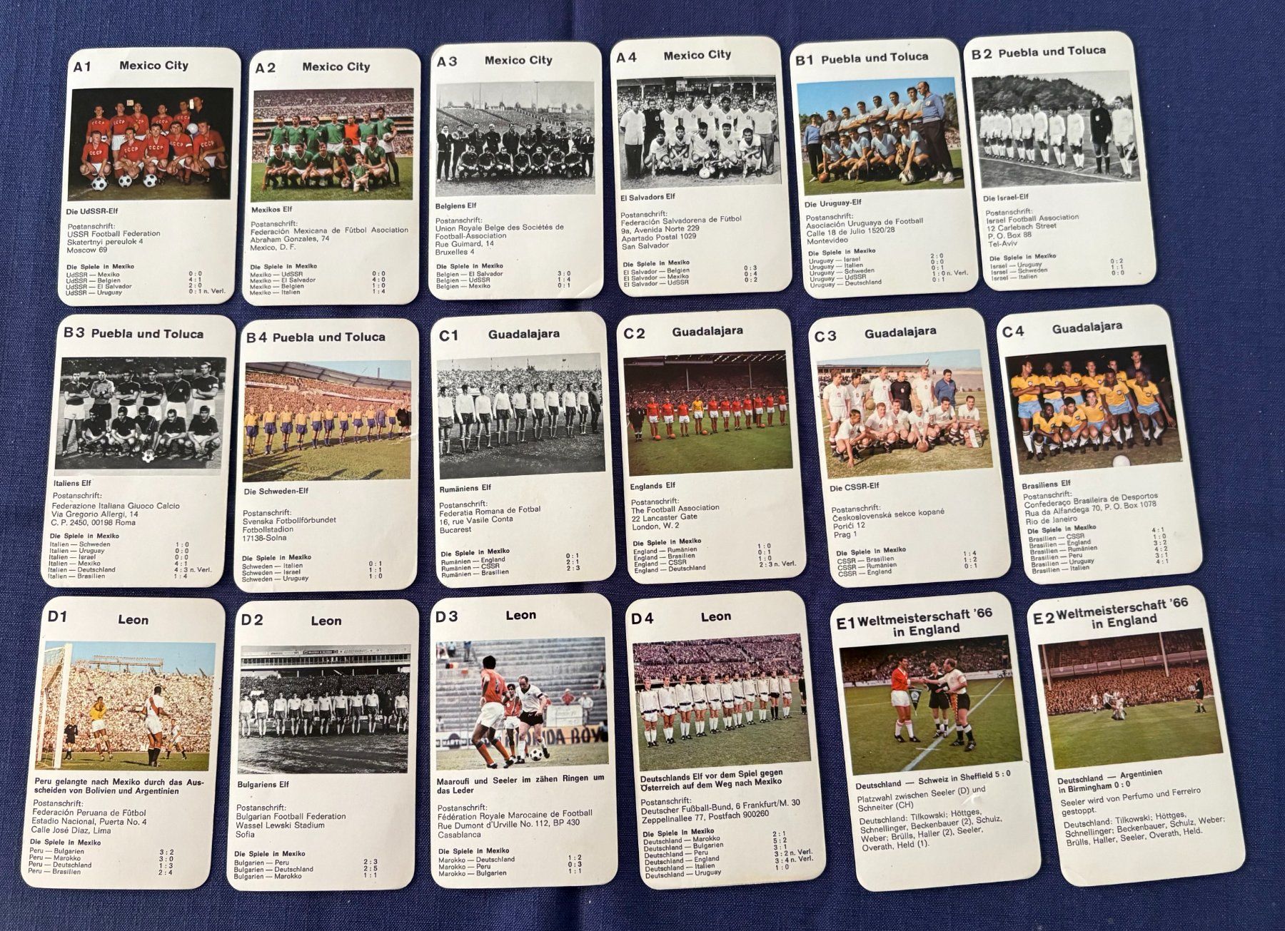 Giochi: QUARTETT FUSSBALL WELTMEISTERSCHAFT MEXICO – Usato da Ostermundigen venduto da wini63 1