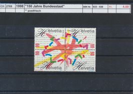 1998 "150 Jahre Bundesstaat" - Zusammendruck ** postfrisch
