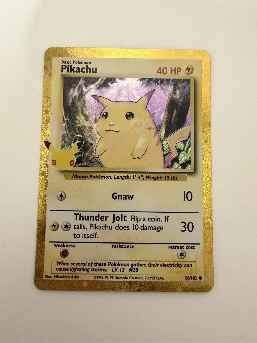 Pokémon Carte collezionabili: Pikachu 58/102 30th Celebration – Nuovo (secondo la descrizione) da Tenero venduto da iri_9wgx