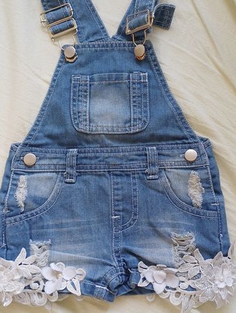 Super süsse Jeans Short-Salopette, Gr. 74, Top Zustand!