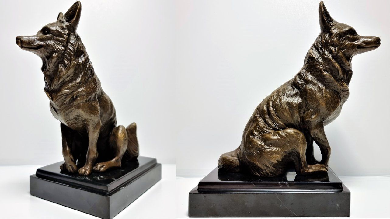 Sculture & Statue: Bronze Skulptur eines Wolfes, JB Deposee Paris – Usato da Emmenbrücke venduto da Lenssen