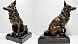 Bronze Skulptur eines Wolfes, JB Deposee Paris