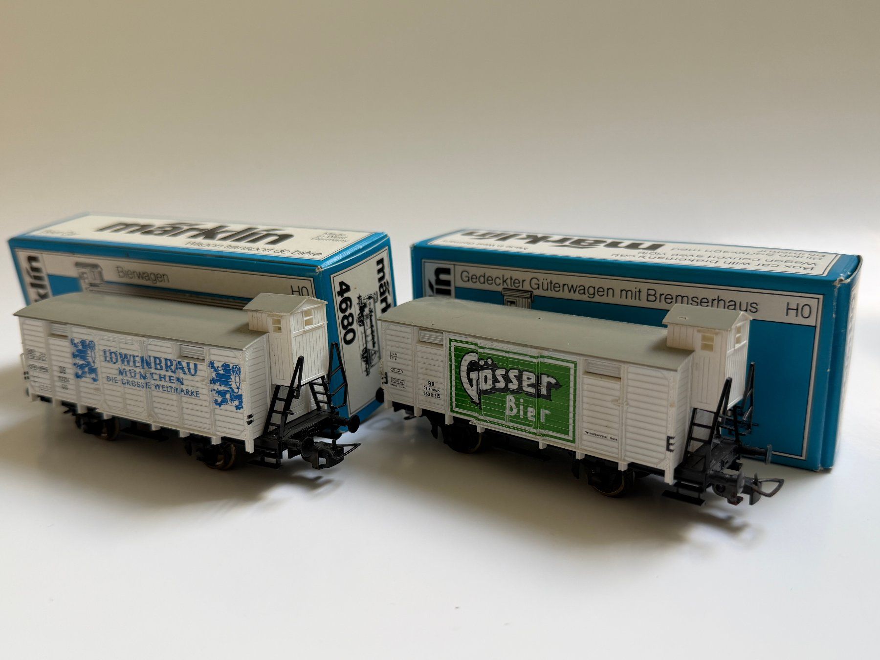 Märklin Modellini di ferrovie: 2 Märklin Bierwagen mit Bremserhaus – Usato da winterthur venduto da felix27 1