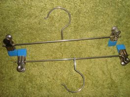 Kleiderbügel Metall blaue plastic Clips 14 pc.verstellb.30cm