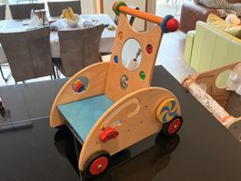 HABA Lauflernwagen aus Holz mit Spielaktivitäten wie neu