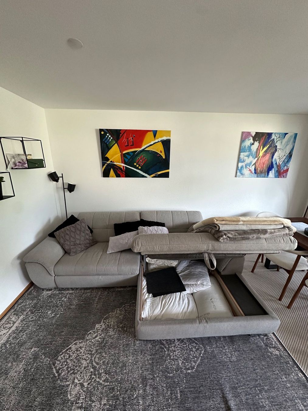 Divani: Couch mit Ausziehfunktion und Couchkasten – Usato da Mönchaltorf venduto da hei_2dk2