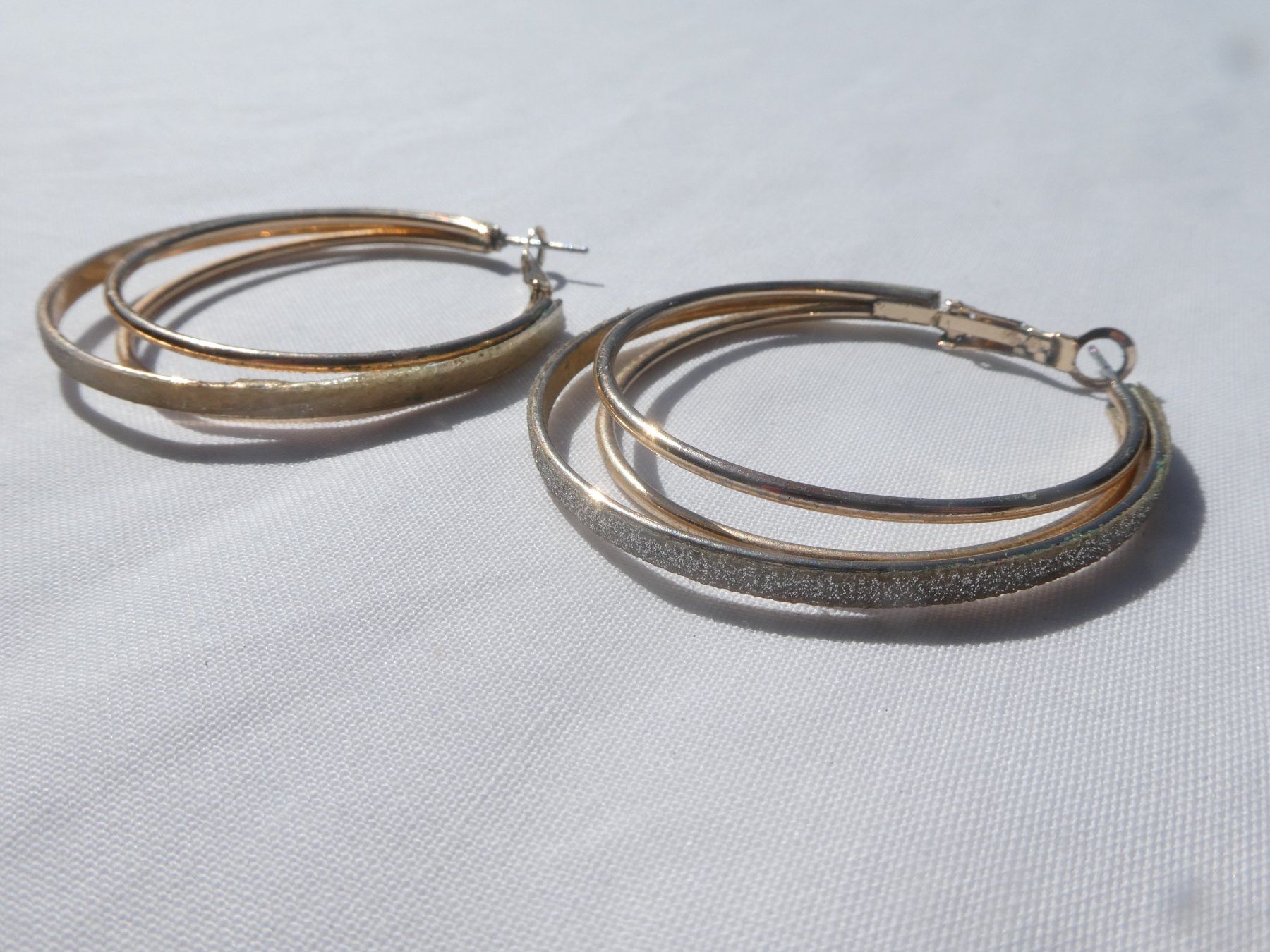 Orecchini pendenti & Orecchini a lobo: Grosse 3-fach Creolen, Modeschmuck – Usato da Gattikon venduto da kaandooh 1