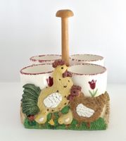 5-teiliges Eierbecher Set aus andalusischer Keramik
