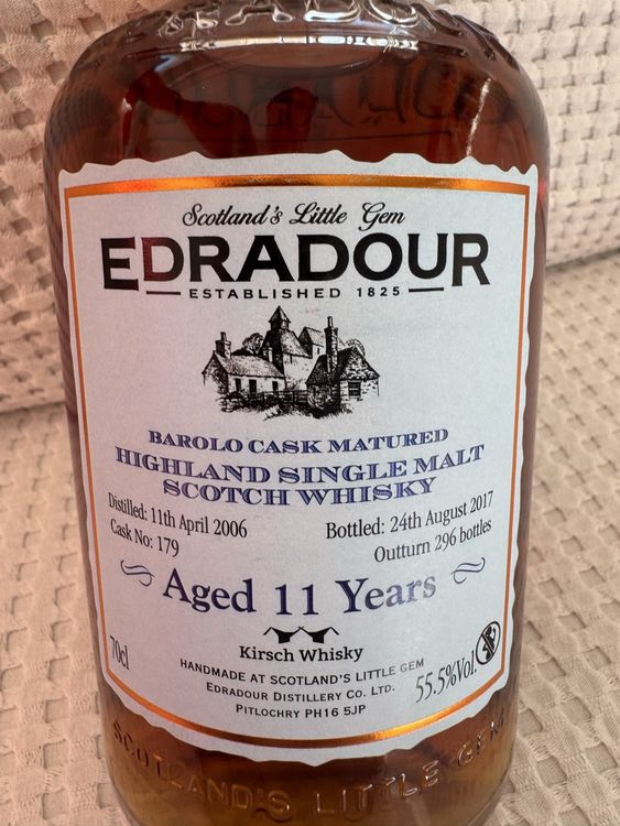 Edradour Spirituosen: Edradour 11 Years Barolo Cask, Highland Single Malt Whisky – Neu und originalverpackt aus Hergiswil NW von wert721 4