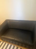 Black like Leather Sofa Two-Seater Used Condition