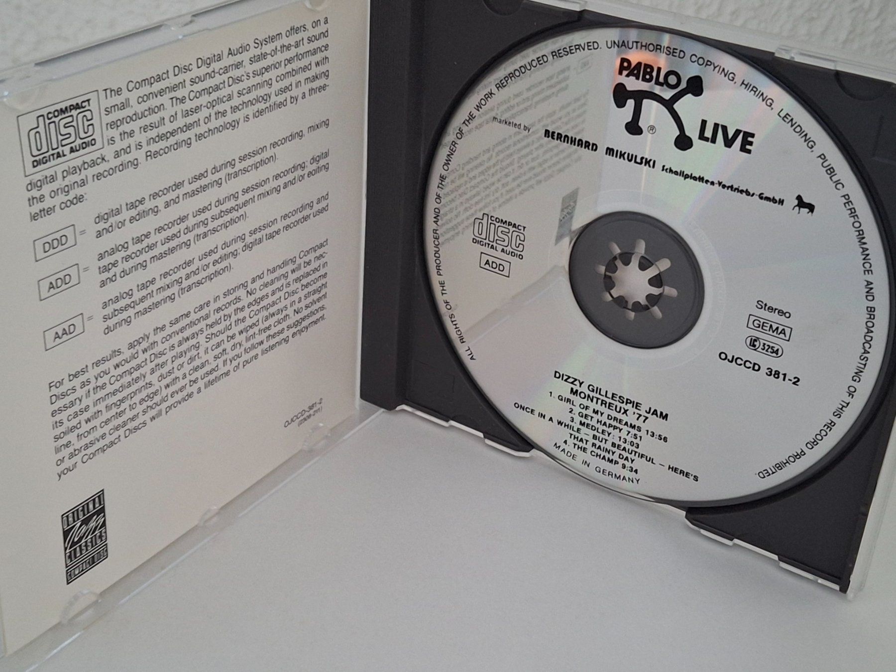 CDs: CD DIZZY GILLESPIE  - JAM - MONTREUX '77 - – Gebraucht aus Aarberg von Jackup1 2