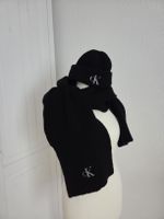 Calvin Klein Set: Schwarze Mütze und Schal, Top Zustand!