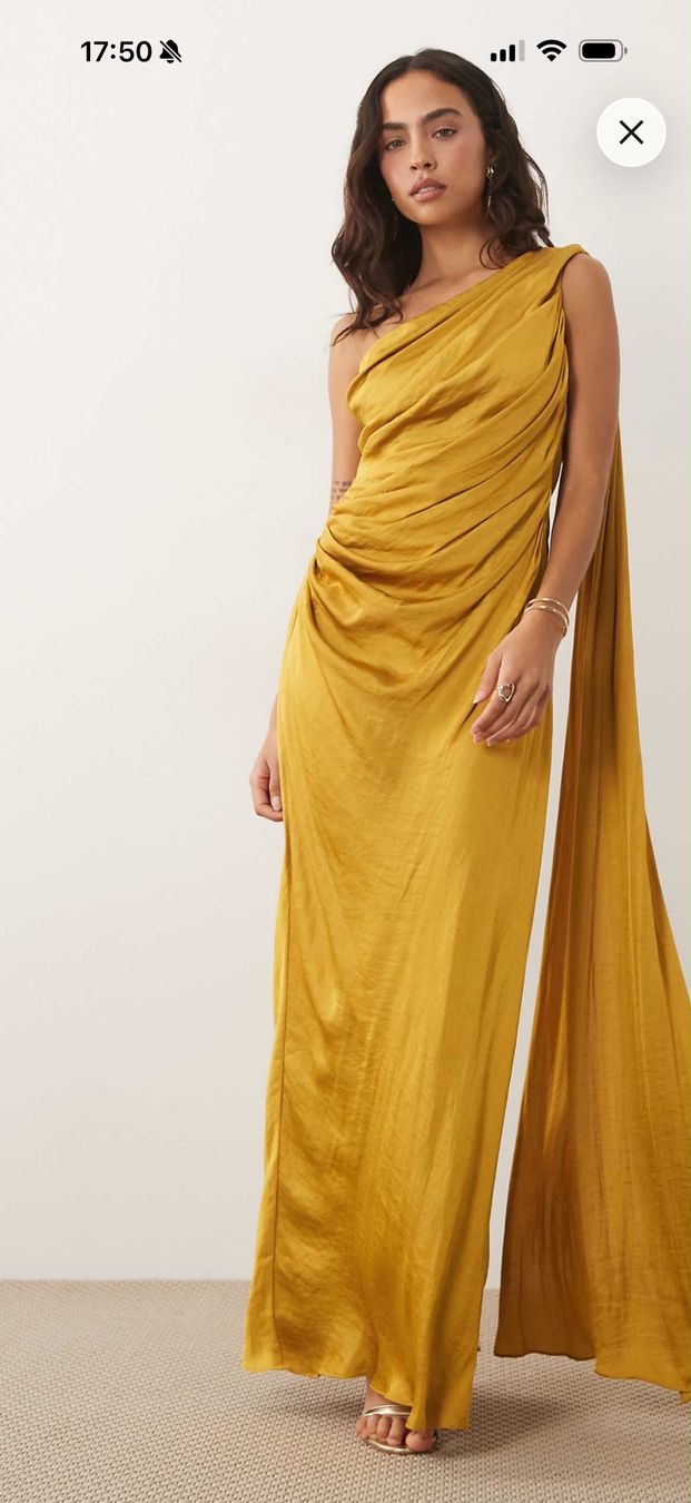 Asos Kleider: Abendkleid gelb One-Shoulder Maxikleid – Neu (gemäss Beschreibung) aus Rüthi (Rheintal) von amo_8z9c 1