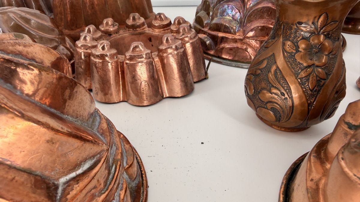 Backformen: Antike Kupfertöpfe Backformen  – Gebraucht aus Rotkreuz von perlengott 2
