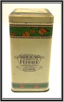 Blechdose mit Deckel Perrier Lausanne Chocolats Cacaos