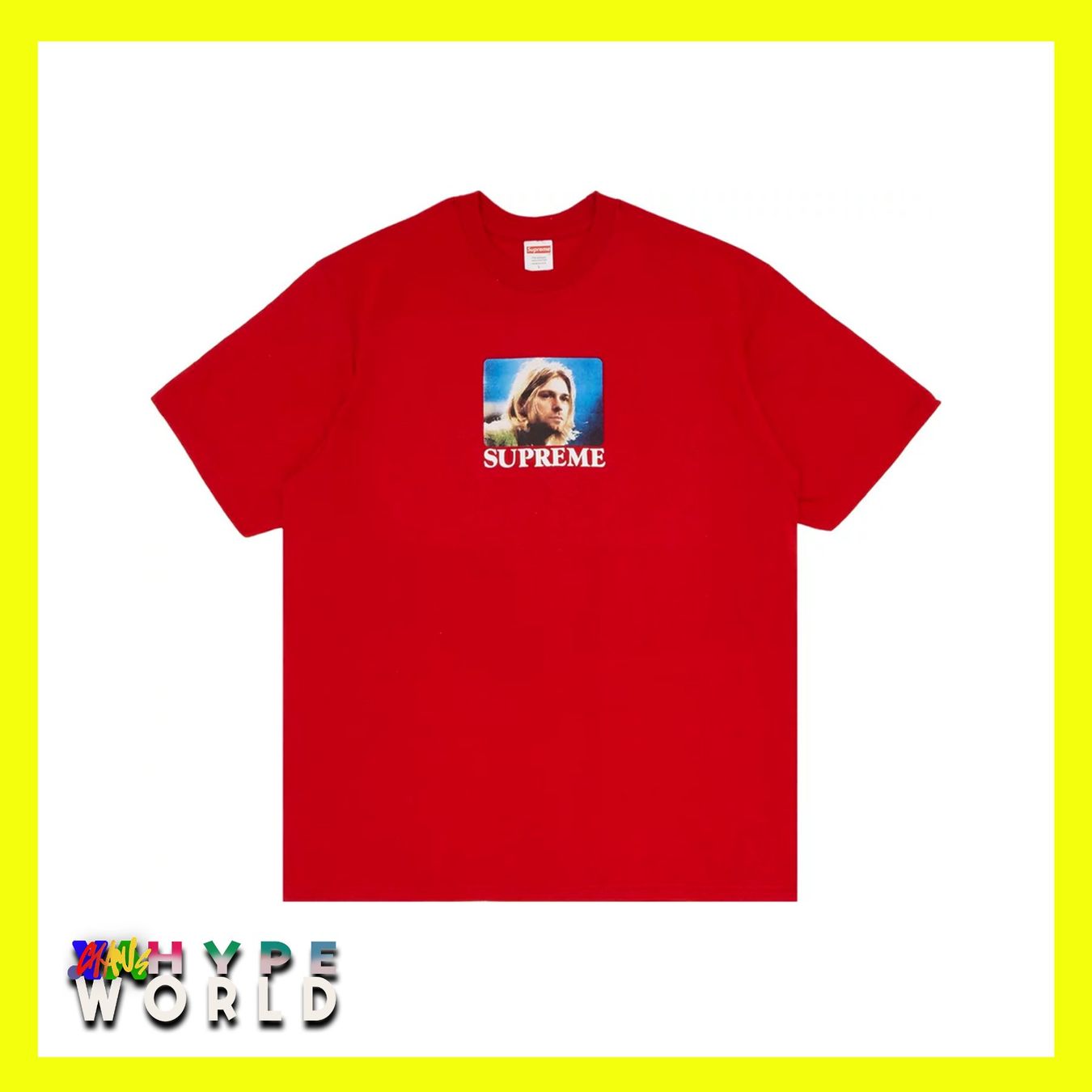Supreme T-shirt: Supreme "KURT COBAIN" Red Tee | Size XL – Nuovo e nell'imballaggio originale da Niederlenz venduto da CHAUsHypeWorld