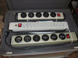 3x Steckerschienen Steckdosenleiste - 1x neu - mit Schalter