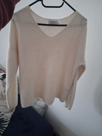 ONLY Pullover, creme-weiss, kuschelig weich, Grösse M