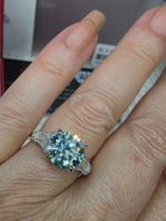 Bague argent avec diamant de moissanite de 3 ct certifié GRA
