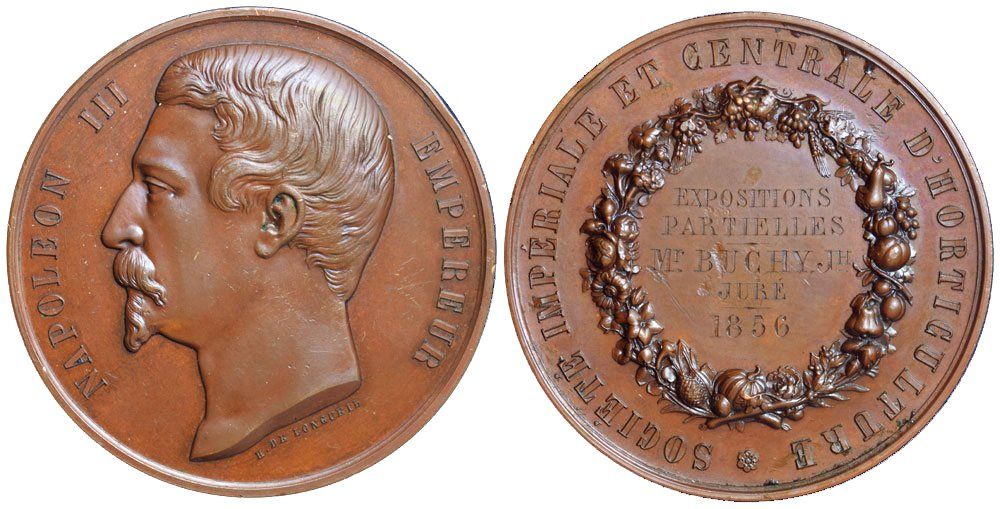 Medaglie: Frankreich, Medaille 1856, Gartenbau – Usato da Chiasso venduto da Novamarketing